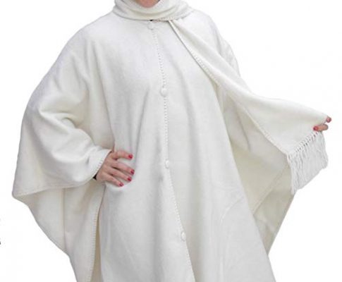 Alpaca Wool Cape Cloak with matching Scarf, Ivory Review