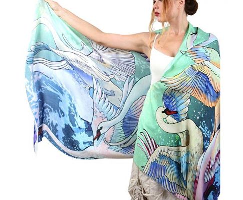 Delicately Hand Painted & Digitally Printed Pure Cotton Swans Bridal Shawl Review