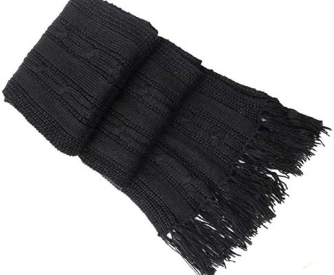 CLEARANCE – Handmade Alpaca and Wool Scarf – Classic Black Review