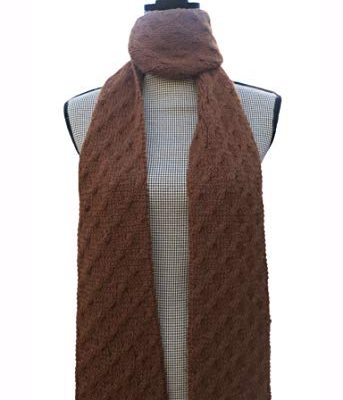 READY TO SHIP – Handmade PURE ALPACA Knitted Scarf for Snow and Ski – Chocolate Review