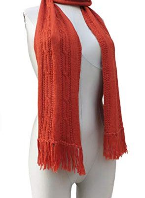 READY TO SHIP – Lightweight Alpaca Cable Scarf – Tangerine Orange Review