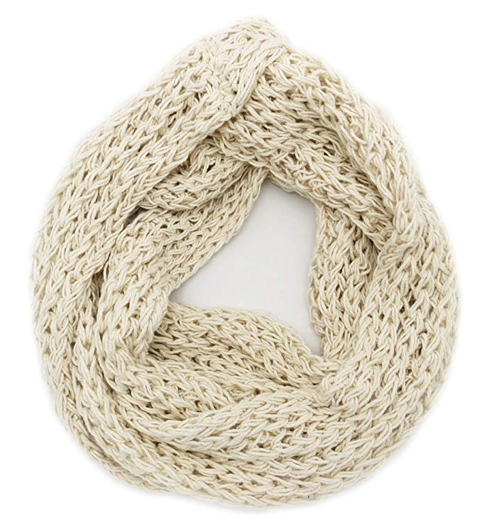 Handmade ORGANIC COTTON Infinity Loop Scarf - Knitted by Hand (READY TO SHIP)