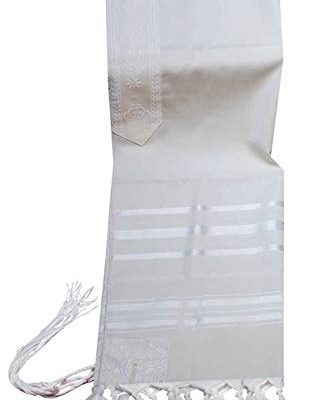 Talitnia Traditional Wool Tallit in White and White Stripes Review
