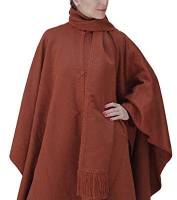 Alpaca Wool Cape Cloak with matching Scarf, Copper Review