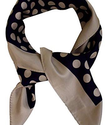 French Silk Scarf – Dot – Square 25″x25″ – 100% Silk Twill Review