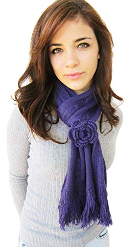 Handmade PURE Alpaca Scarf - Cable Design Collection in Purple (Made to Order)
