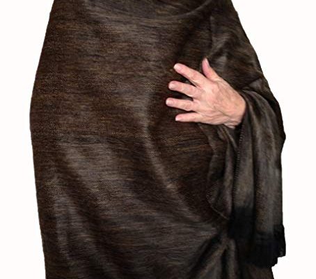 Super Soft Baby Alpaca Wool Reversible Shawl Wrap Cape Muted Ochre Color Review