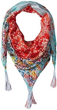 Johnny Was Women's Patterned Silk Square Scarf with Tassels