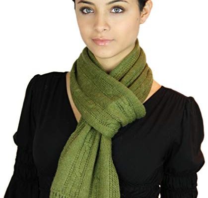 READY TO SHIP – Handmade Lightweight Alpaca and Wool Cable Scarf (Olive) Review