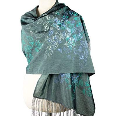 NOVICA Green Silk and Cotton Shawl, ‘Emerald Foliage’ Review