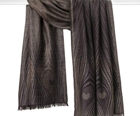 Shawl Scarf Womens Shawls Warm like Pashmina Scarf Wrap Evening or Day Peacock Design Review