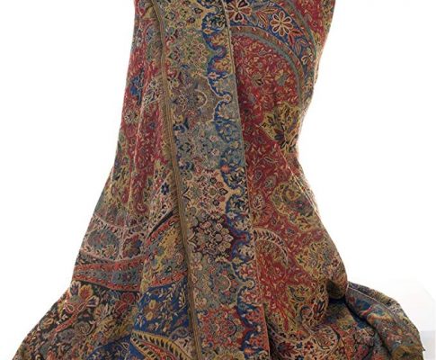 Large, Superior Kani Shawl. Paisley Jamawar from India. Heavy & Very Detailed Review