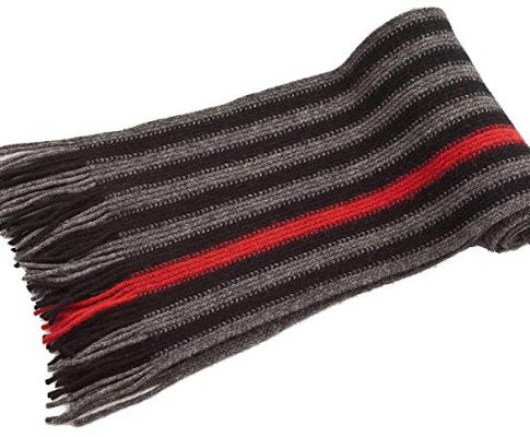 New Zealand Wool/Brushtail Possum Blend Wide Offset Stripe Scarf Unisex Review