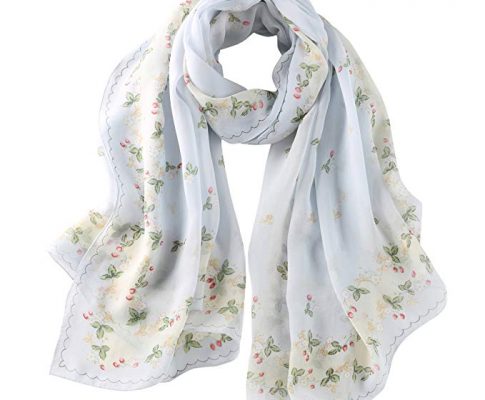 STORY OF SHANGHAI Womens 100% Mulberry Silk Head Scarf For Hair Ladies Floral Scarf Review